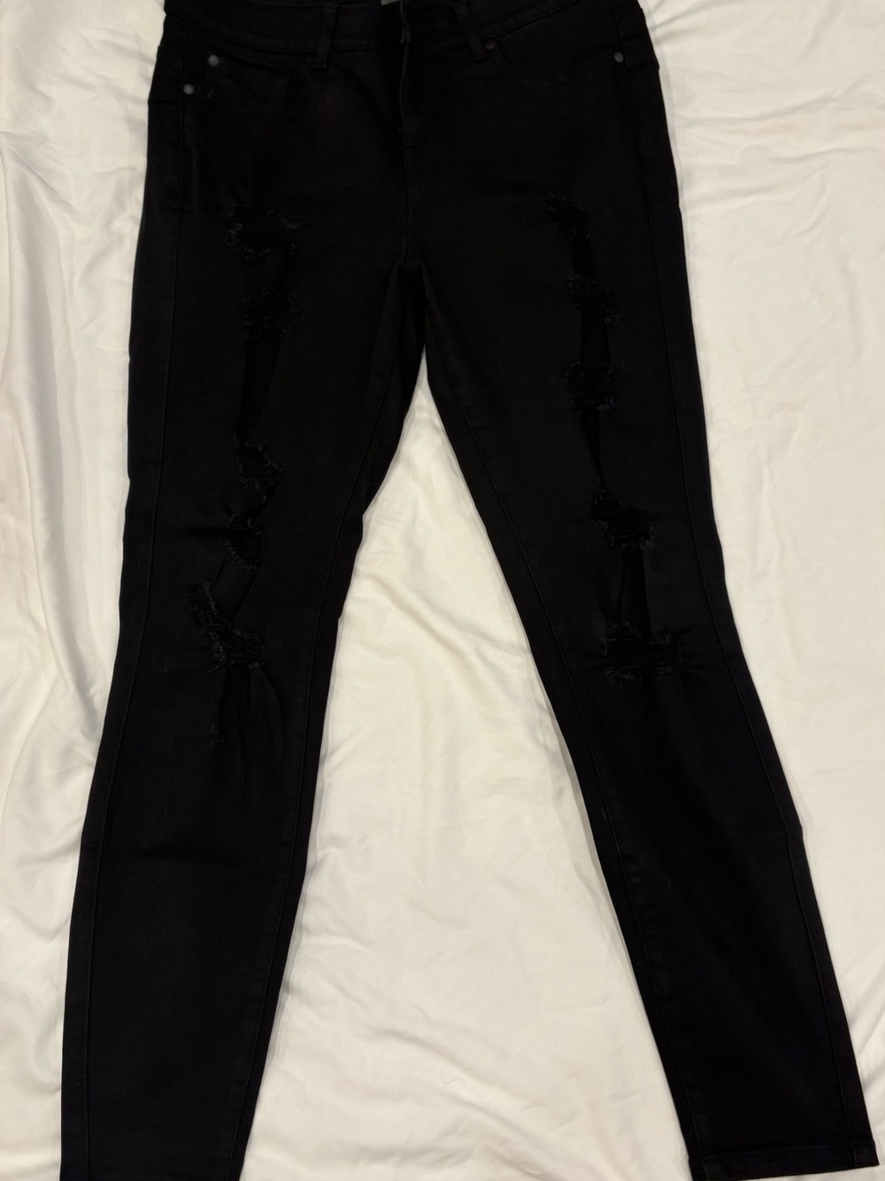 torrid Black Skinny Distressed Jeans